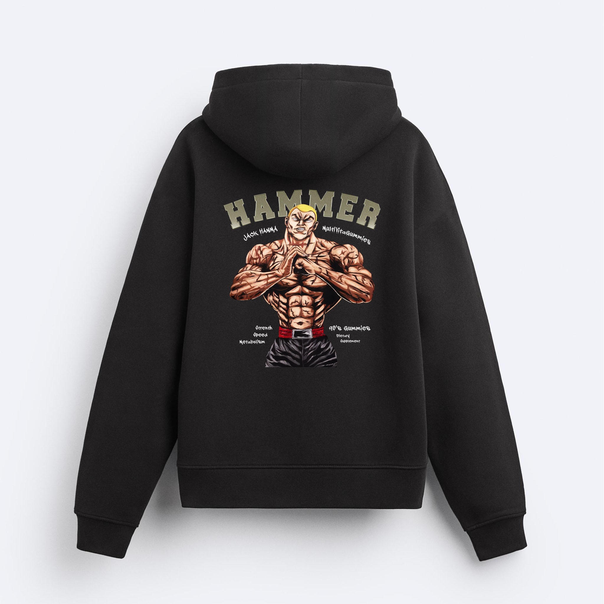 Hammer Fermuarlı Hoodie