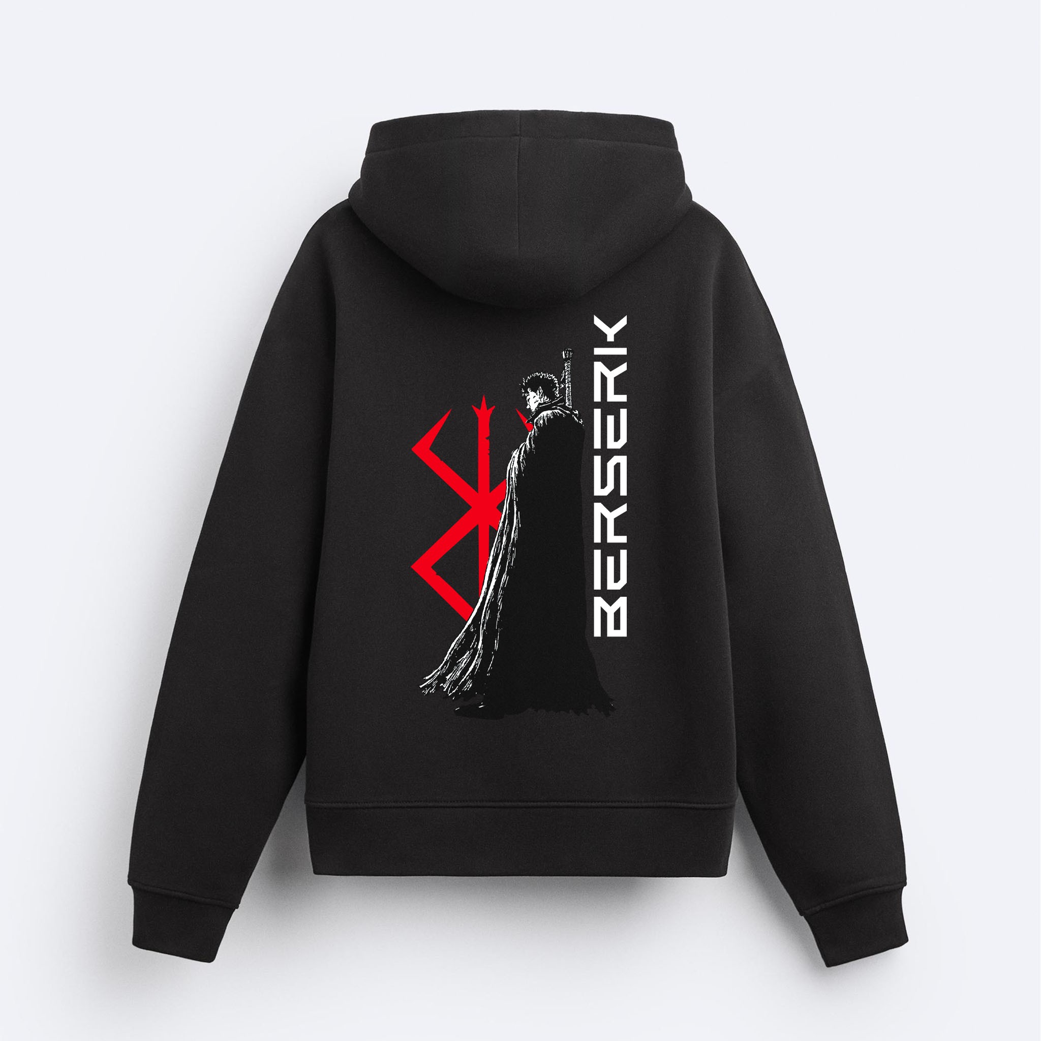 Berserk Effect Fermuarlı Hoodie