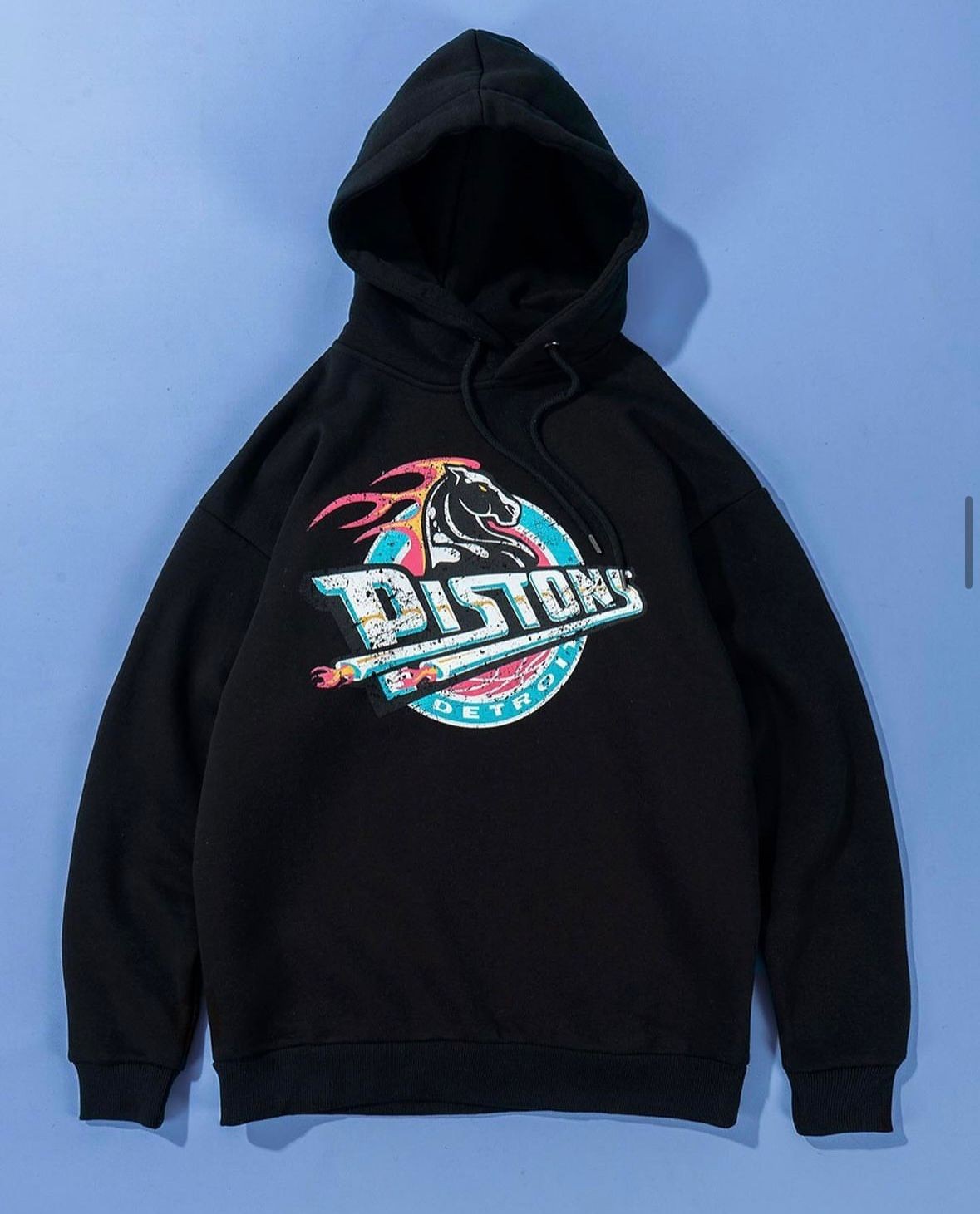 StreetWear Pistons Siyah Kapşonlu