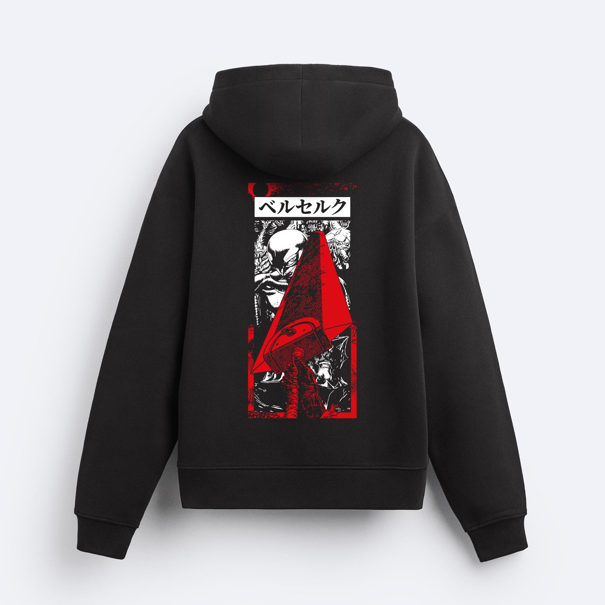 Berserk Red Sword Fermuarlı Hoodie