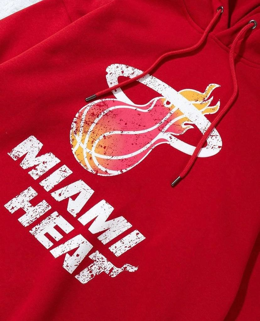 StreetWear Miami Heats Kırmızı Kapşonlu