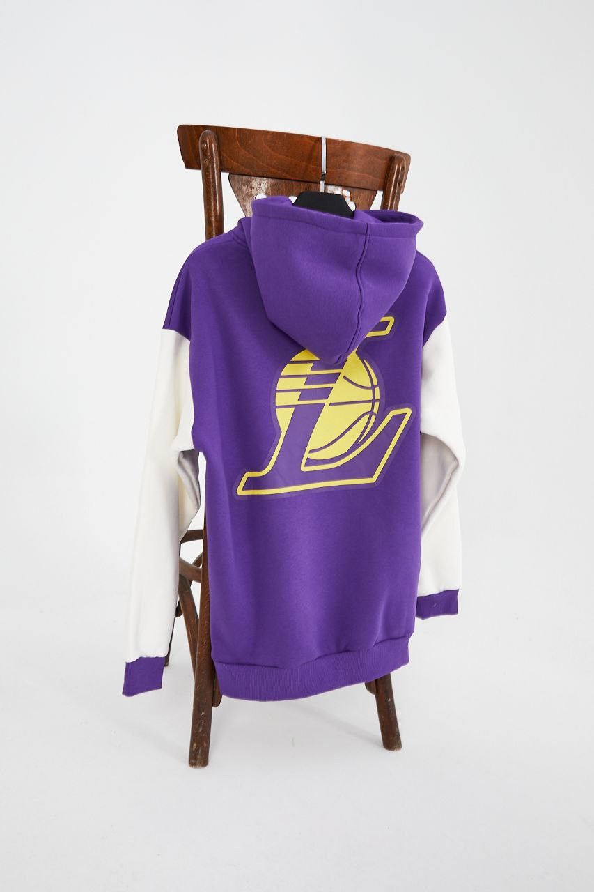 StreetWear Lakers Mor Kapşonlu