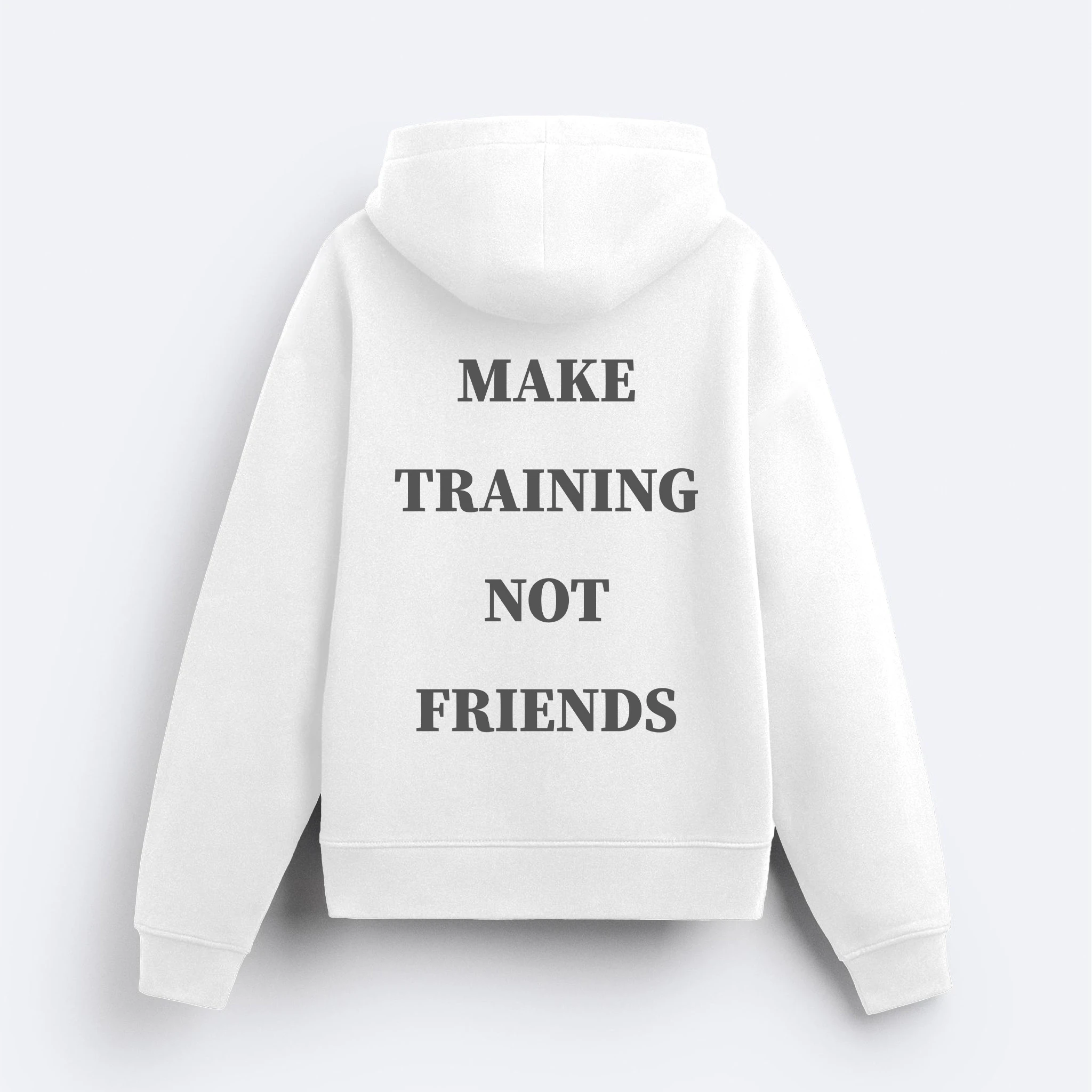 Make Training Not Friends Fermuarlı Hoodie
