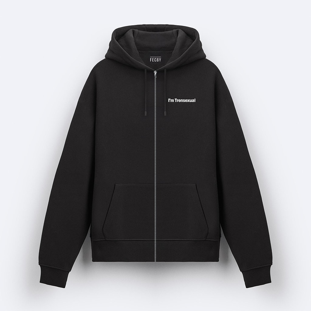 I'm Trensexual Barcode Fermuarlı Hoodie