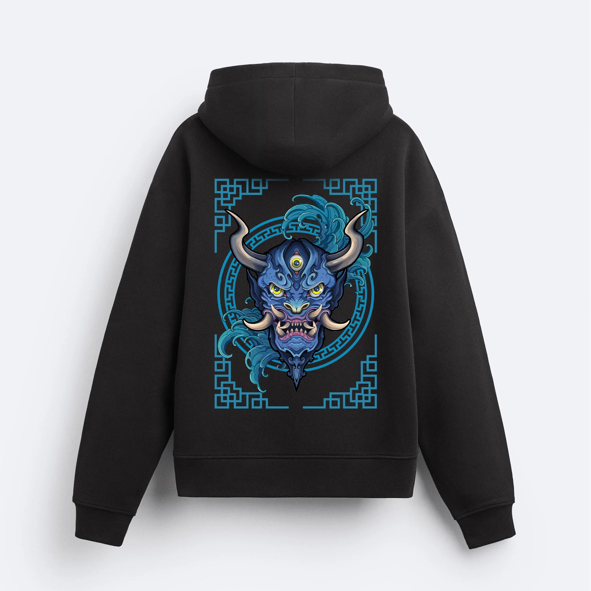 Traditional Lizard Fermuarlı Hoodie