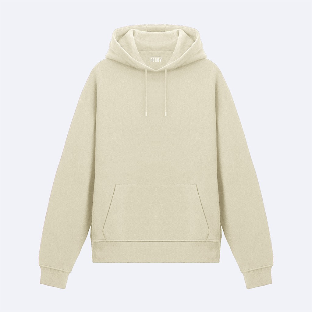 Basic Krem Kapşonlu Sweatshirt