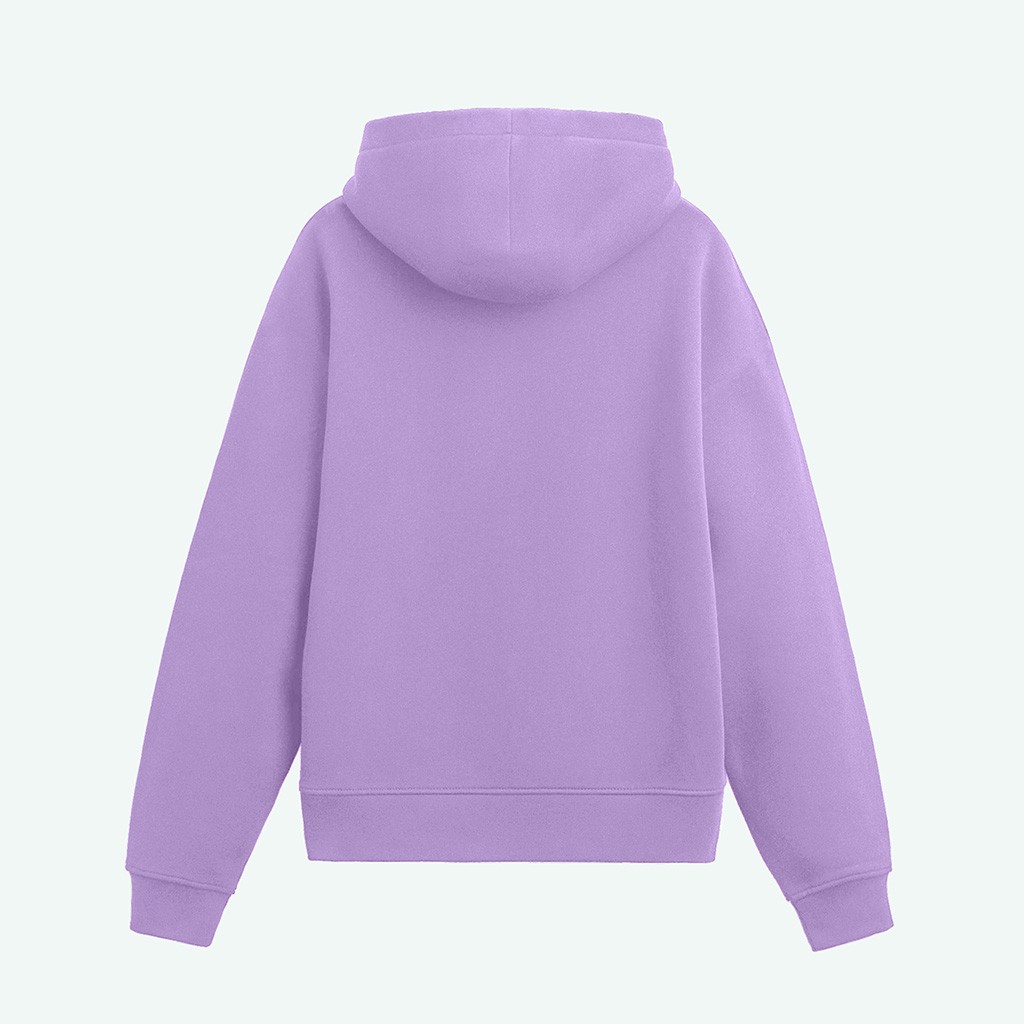 Basic Lila Kapşonlu Sweatshirt