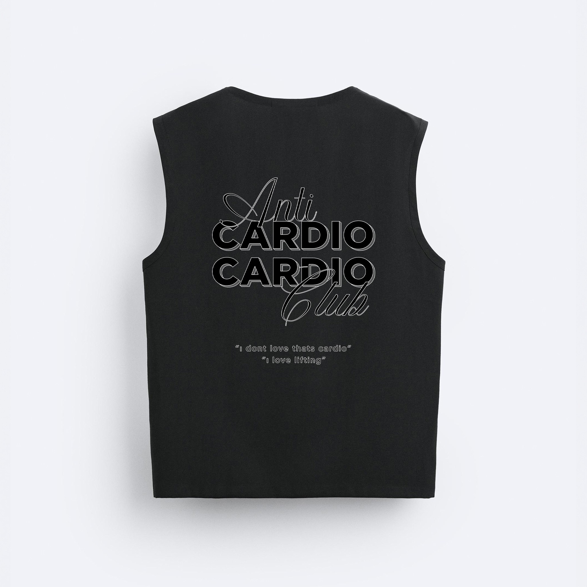 Anti Cardio Cardio Club Kolsuz Tişört