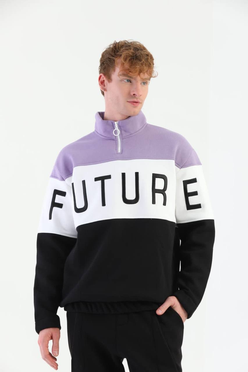 StreetWear Kısa Fermuarlı Future Sweatshirt