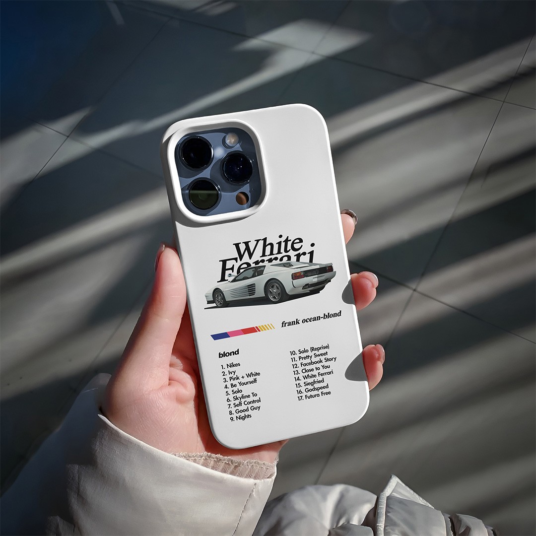 White Ferrari Beyaz Telefon Kılıfı