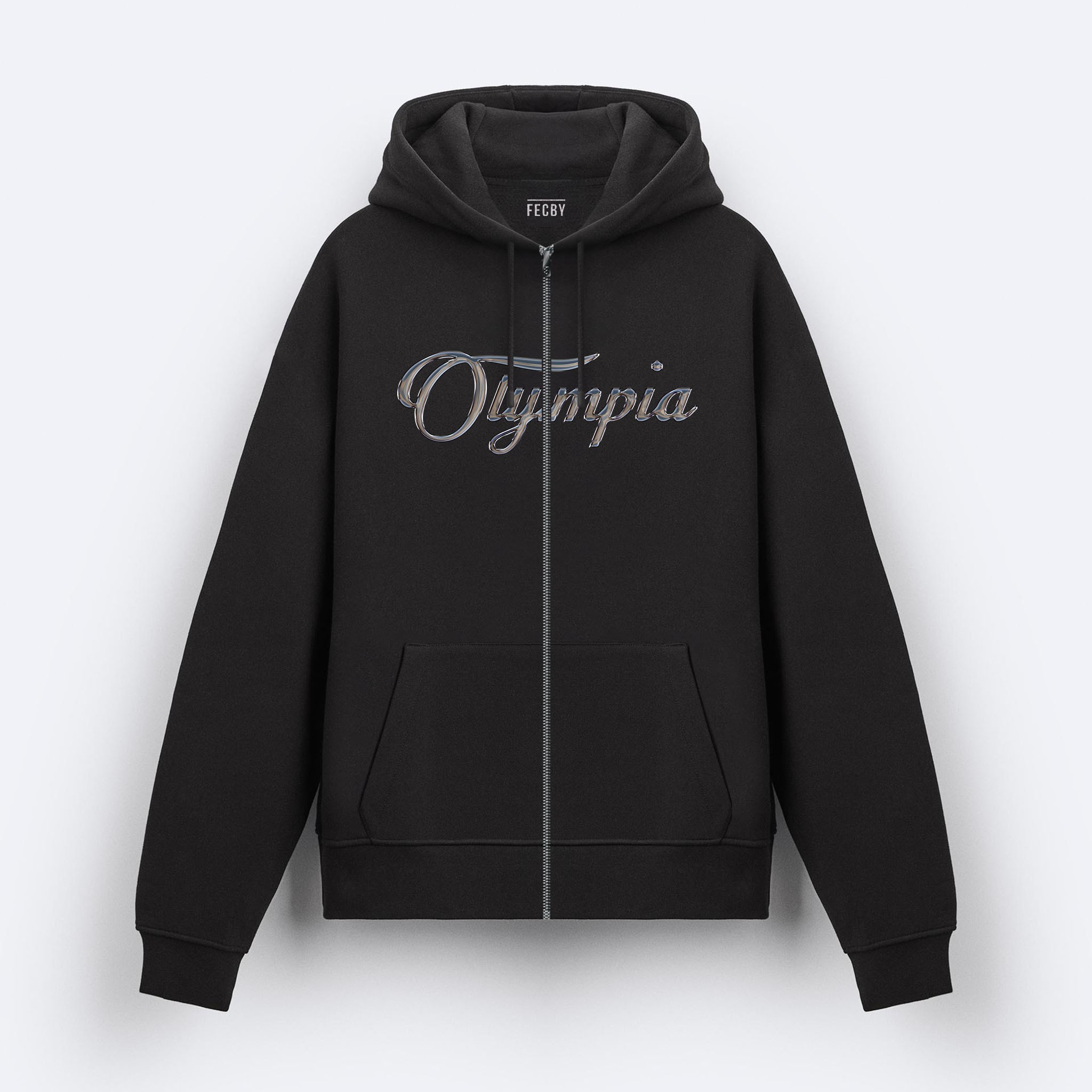 Olympia Hand Write Fermuarlı Hoodie