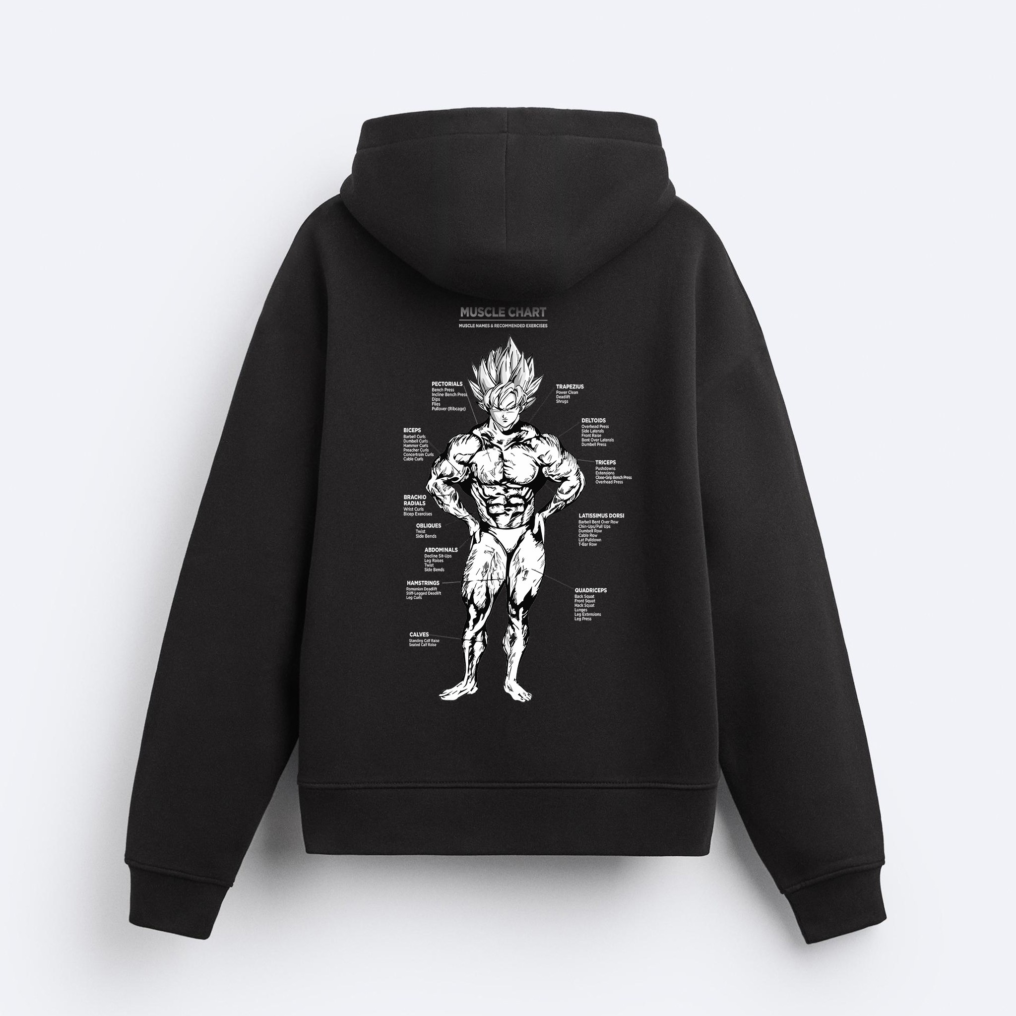 Saiyan Muscle Fermuarlı Hoodie