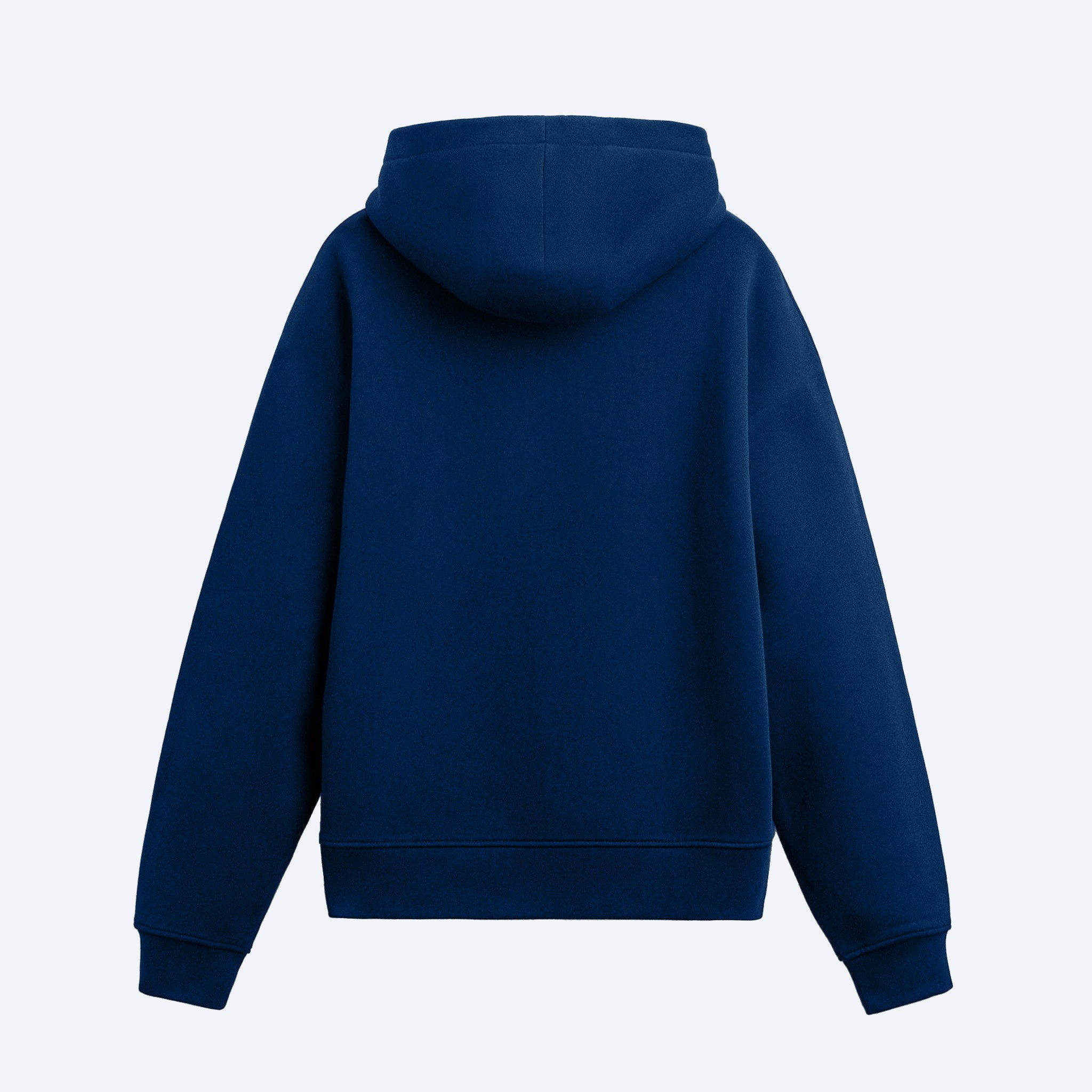 Basic Lacivert Fermuarlı Hoodie