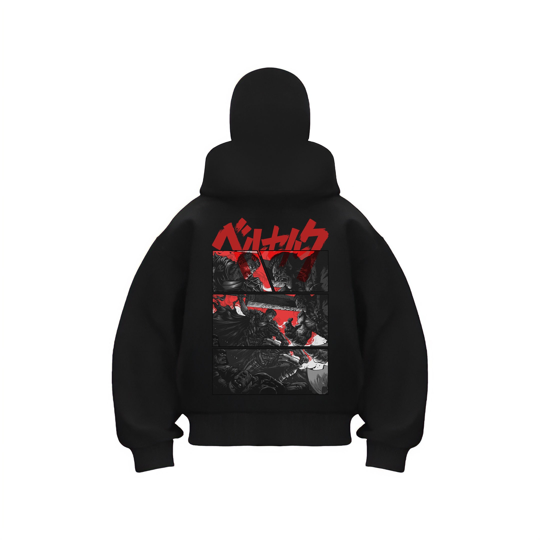 Berserk Comics Ninja Kar Maskeli Fermuarlı Hoodie