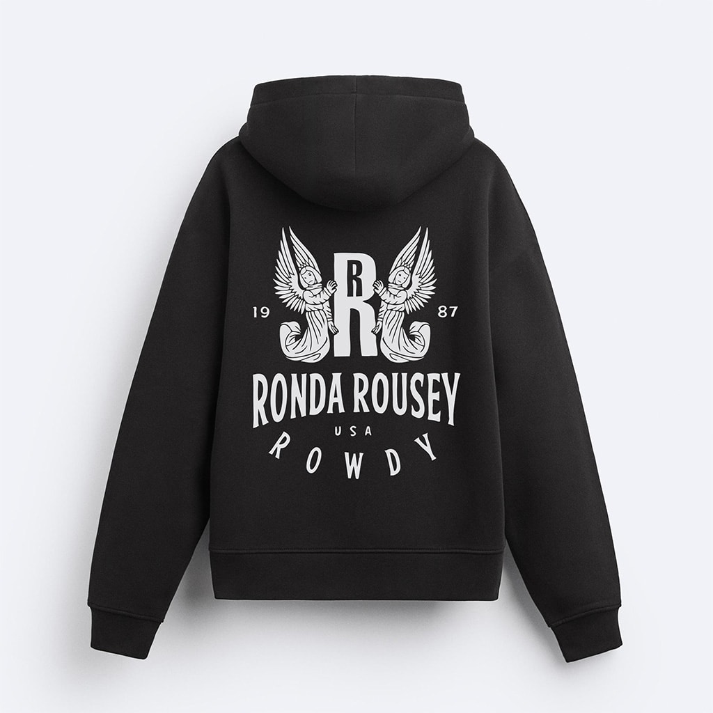 Ronda Rousey Fermuarlı Hoodie