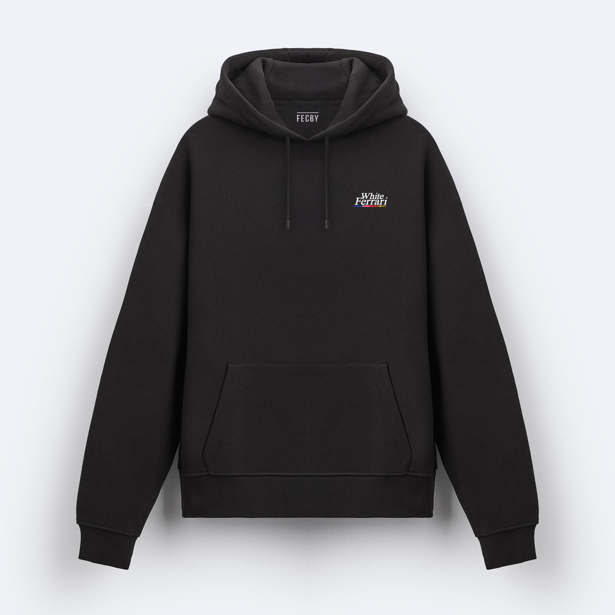 White Ferrari Kapşonlu Sweatshirt