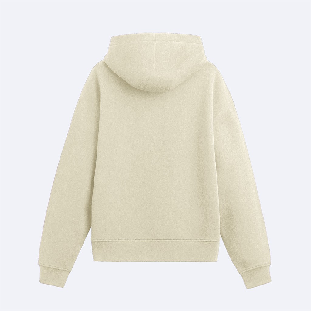 Basic Krem Kapşonlu Sweatshirt