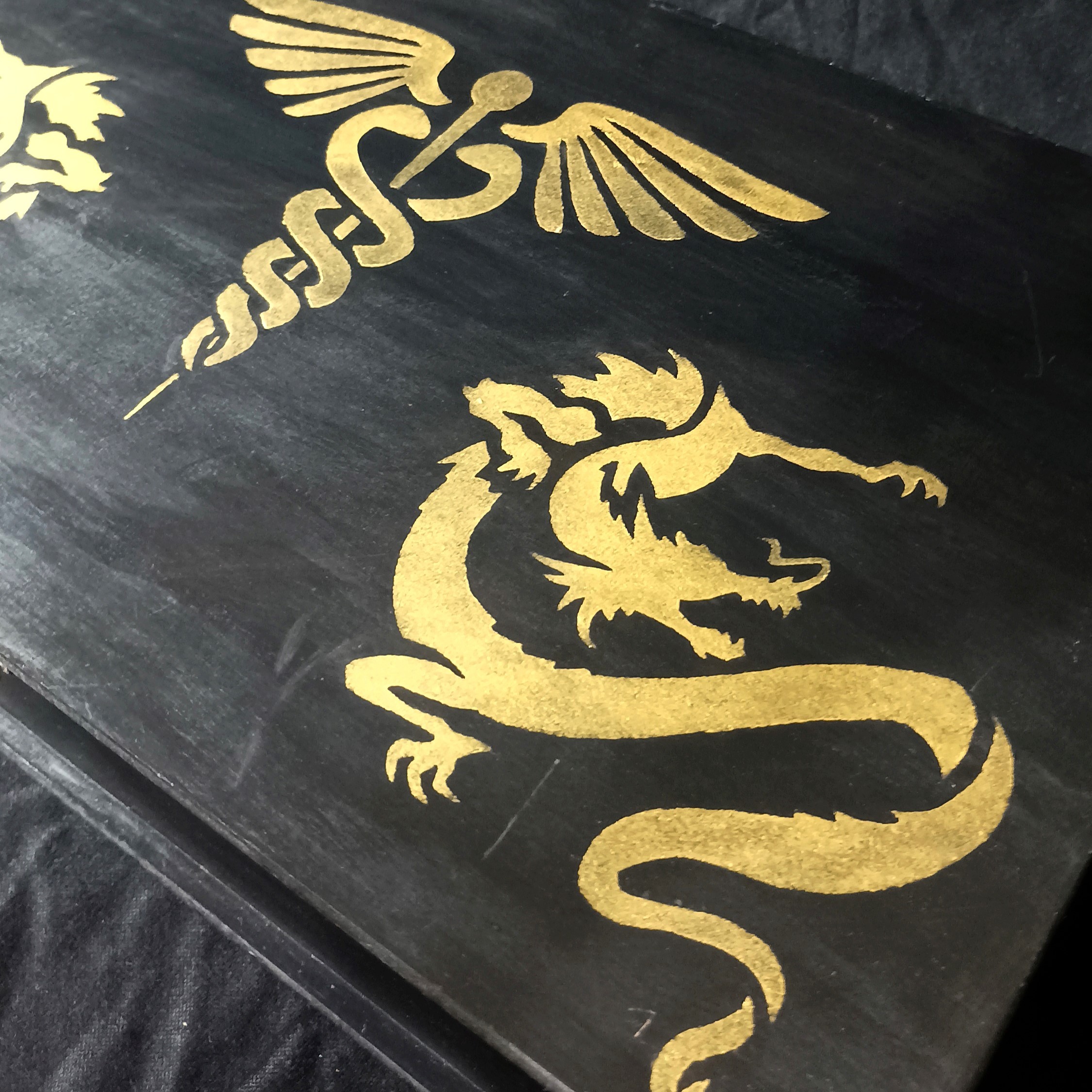 Caduceus & Dragons Black Gold 
