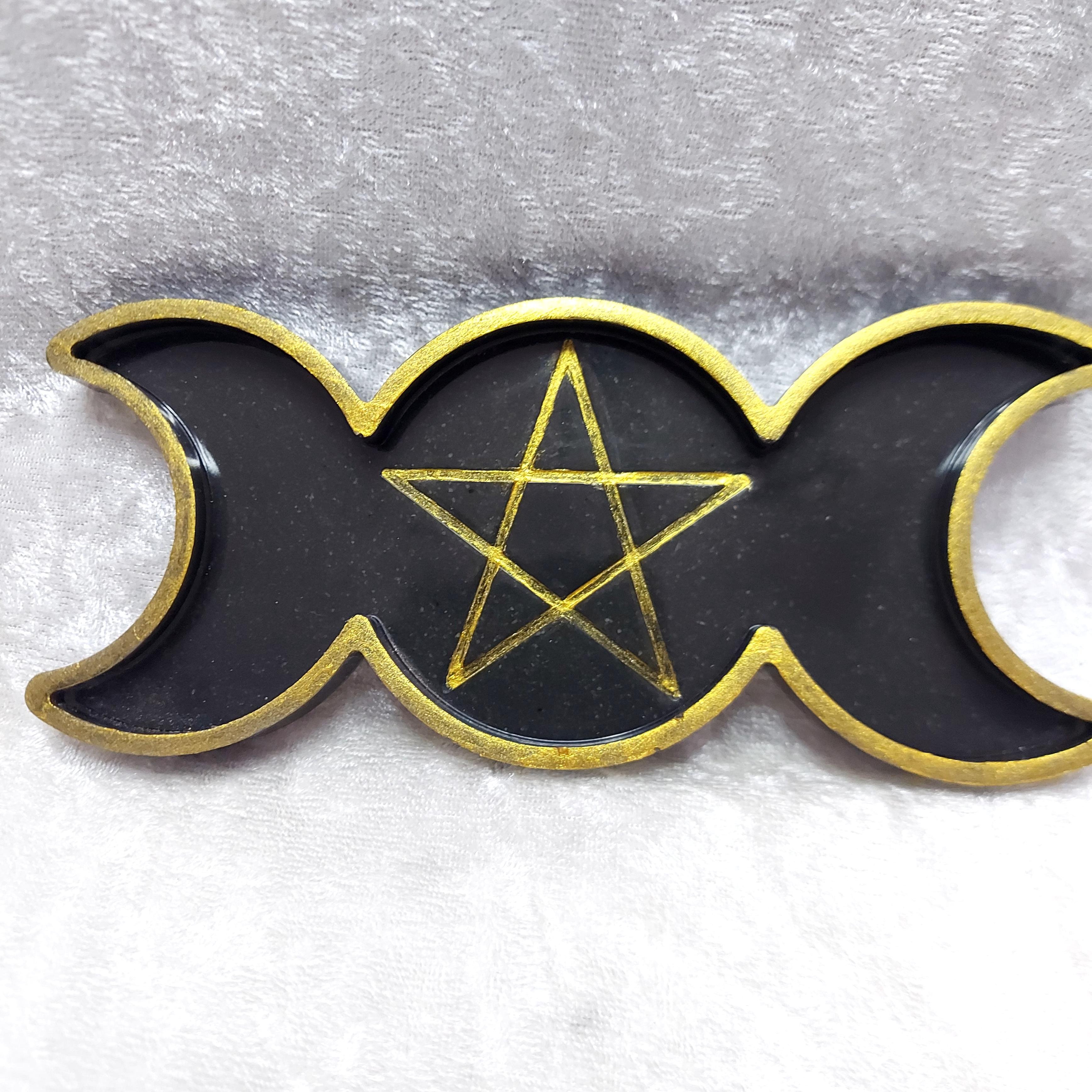 Triple Moon Altar Tabağı Epoksi
