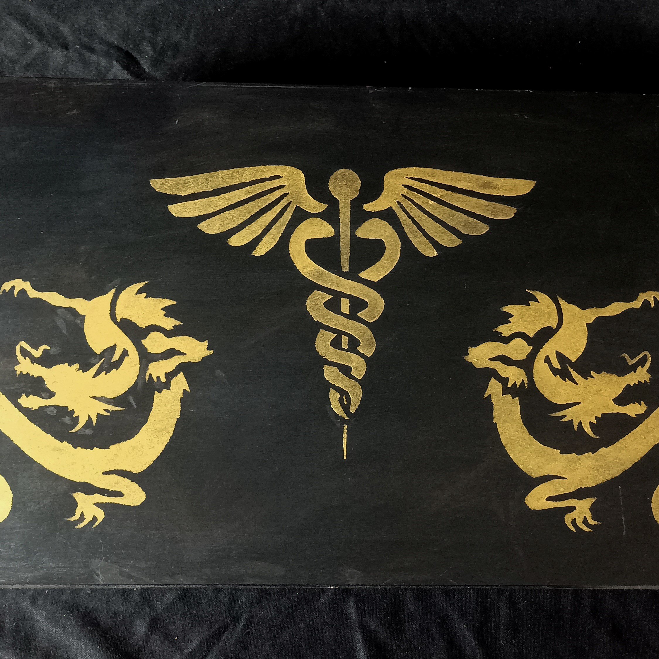Caduceus & Dragons Black Gold 