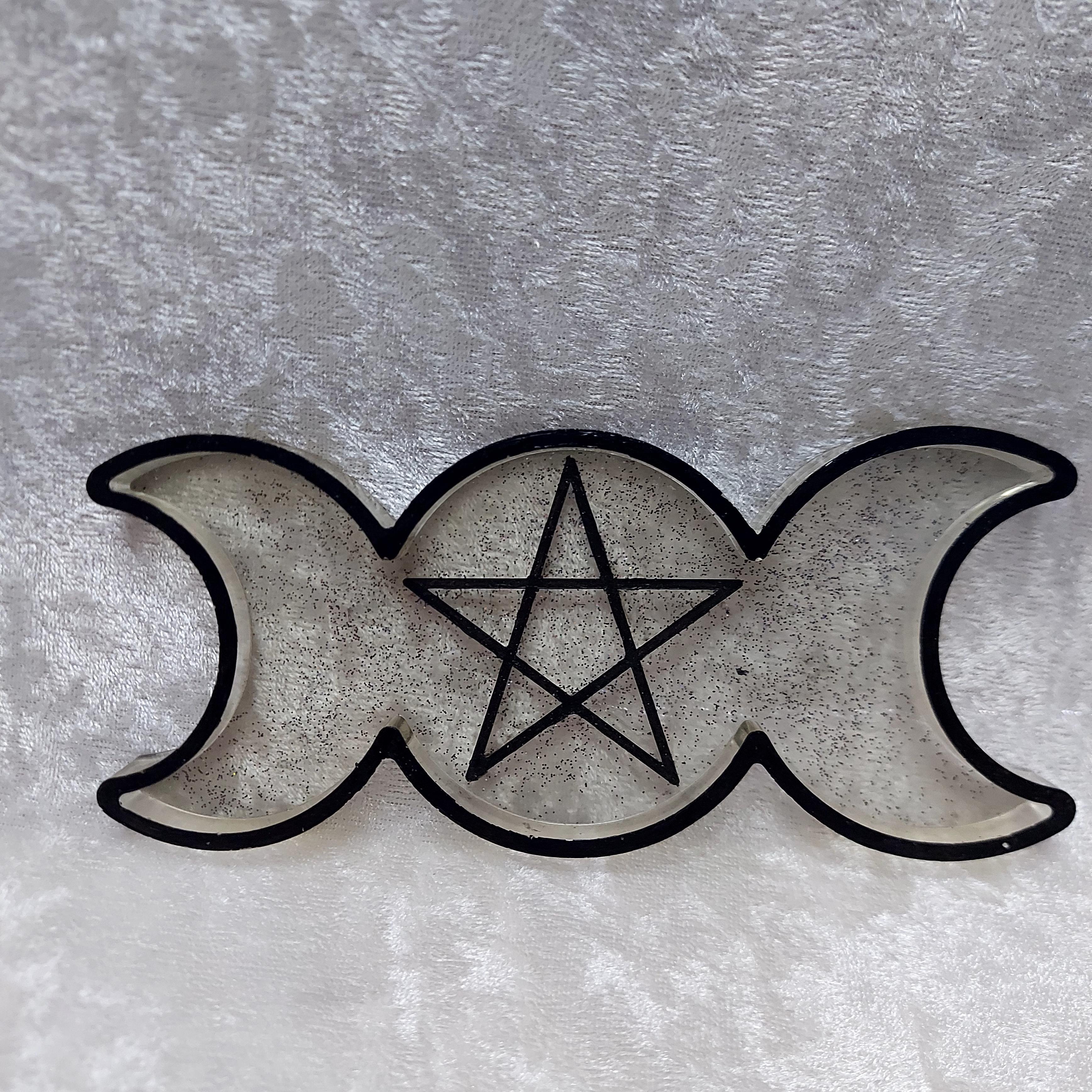 Triple Moon Altar Tabağı Epoks Siyah