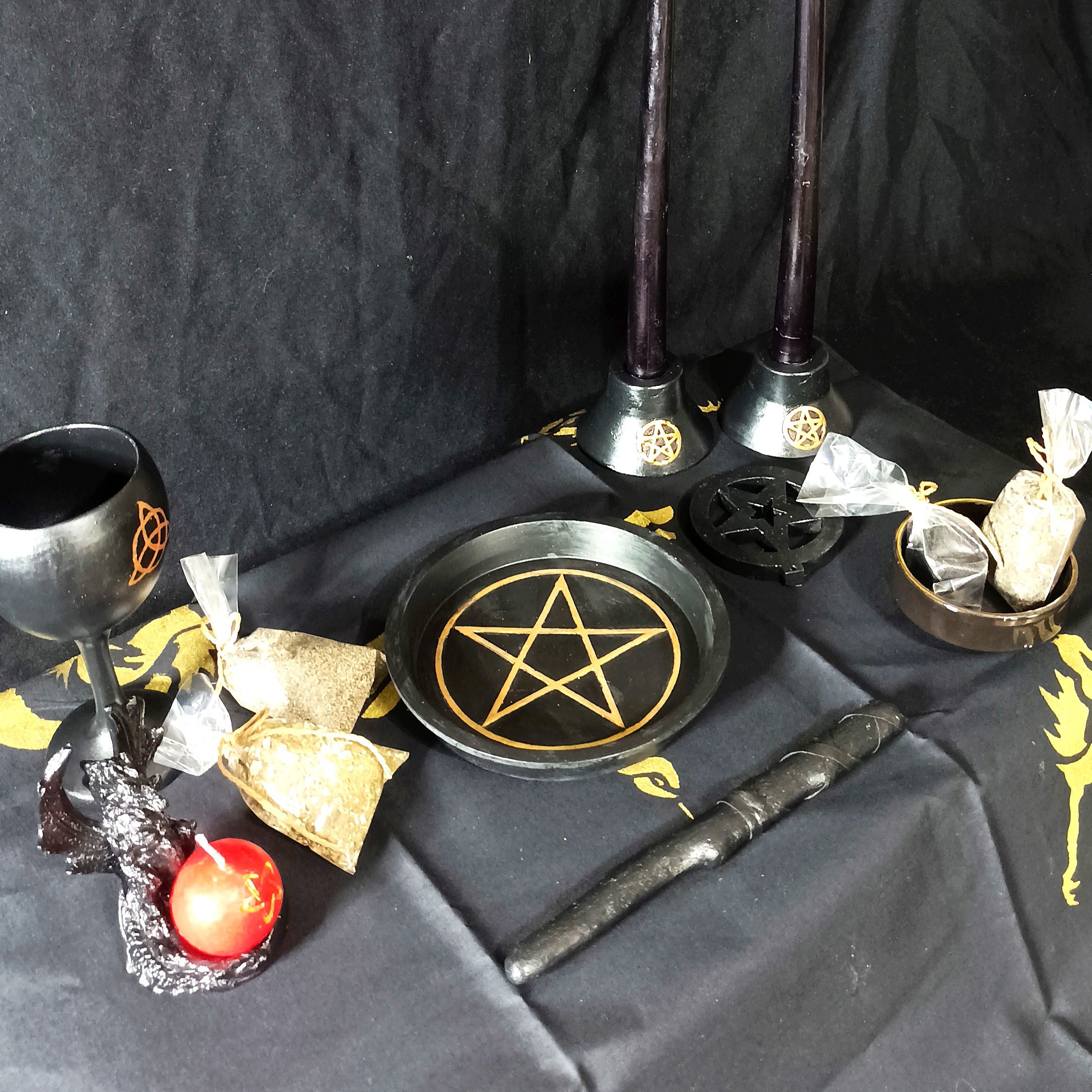 Caduceus & Dragons Black Gold 