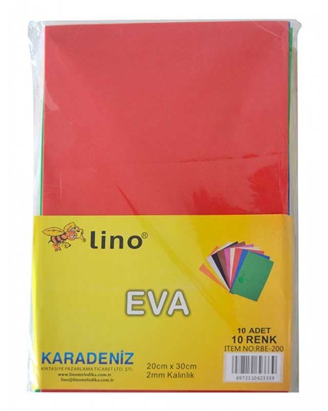 Lino Simsiz Yapışkansız Eva 20x30 10 Renk