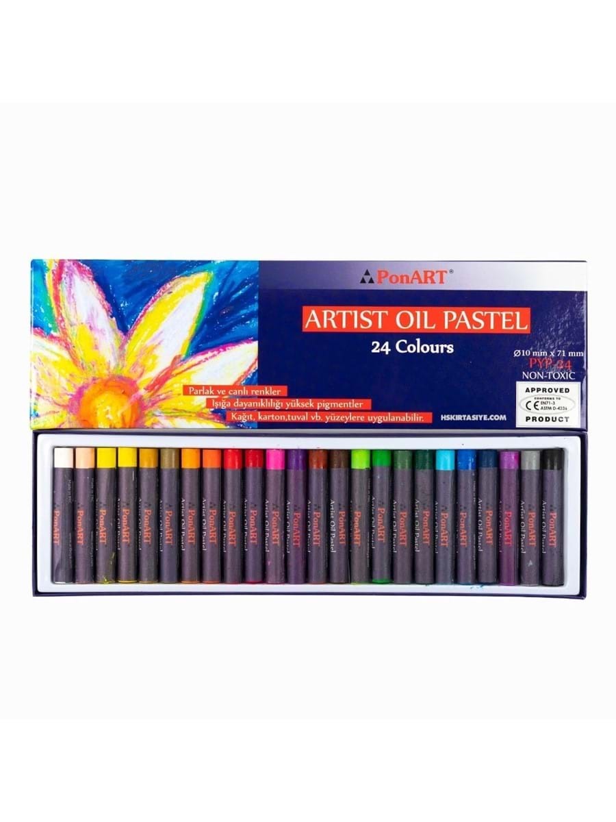 Ponart Oil Yağlı Pastel Boya 24`lü