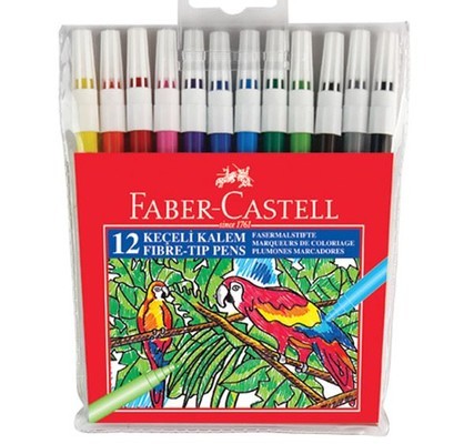 Faber Castel Keçeli Boya Kalemi Yıkanabilir 12'li