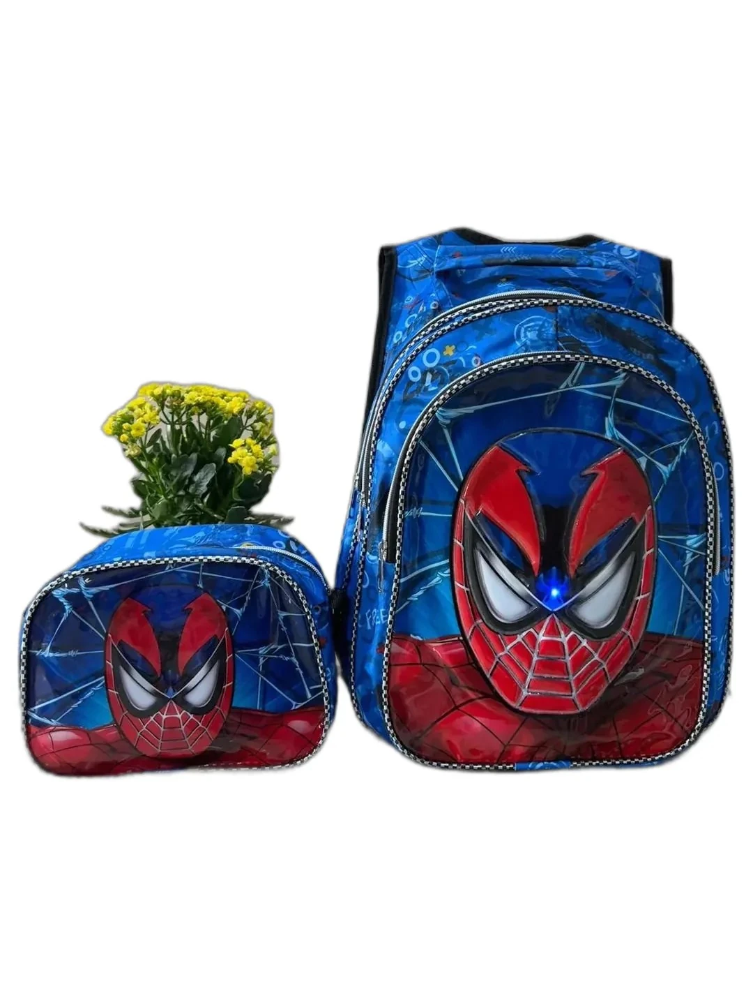 Işıklı Çizgi Film Karekter Baskılı Okul Çantası - çok renkli3