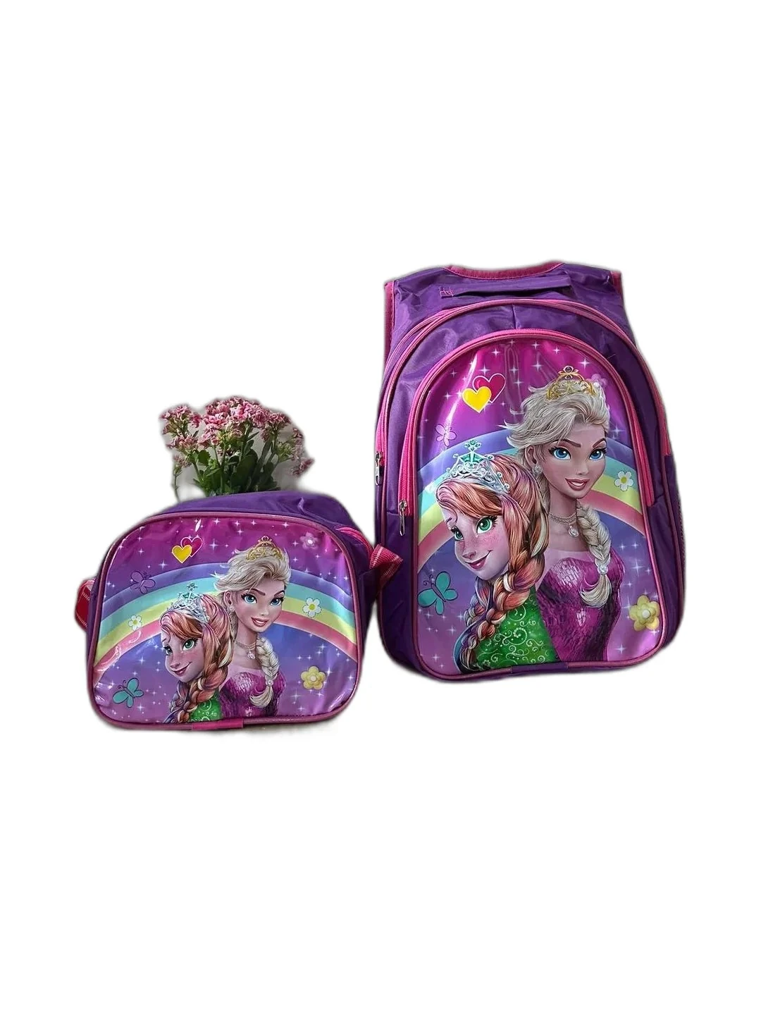 Çizgi Film Karekter Baskı Beslenmeli Okul Çantası - çok renkli5