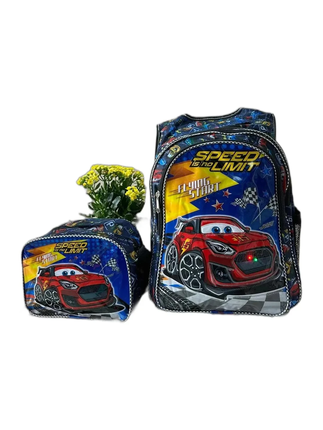 Işıklı Çizgi Film Karekter Baskılı Okul Çantası - çok renkli1