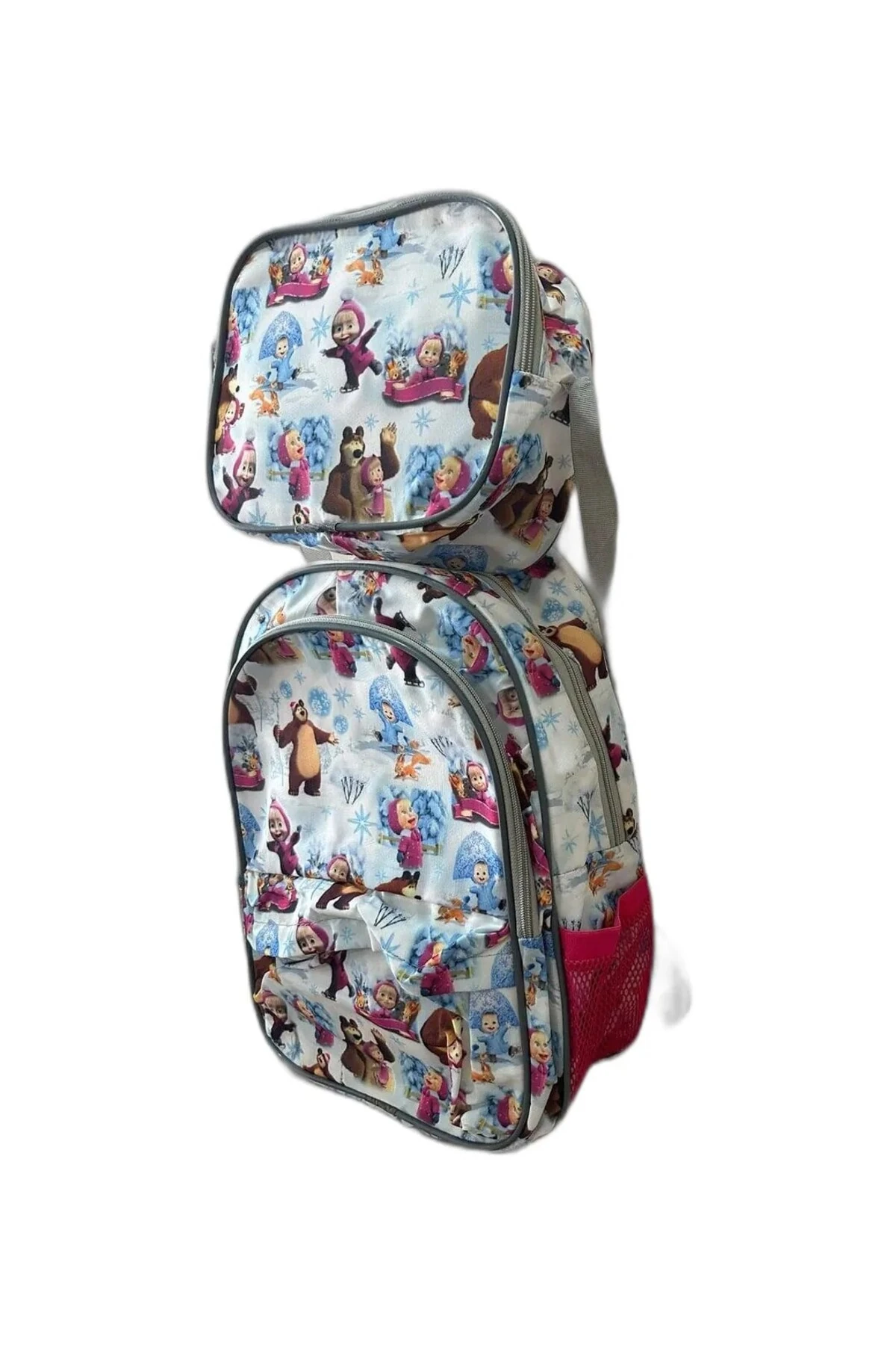 Maşa ve Koca Ayı Desen Beslenmeli Okul Çantası