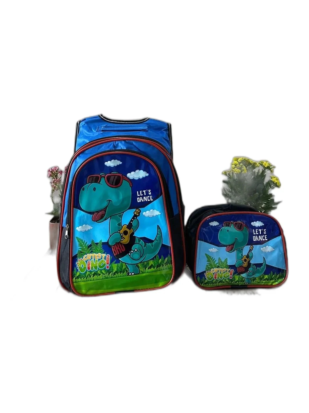 Çizgi Film Karekter Baskı Beslenmeli Okul Çantası - çok renkli1