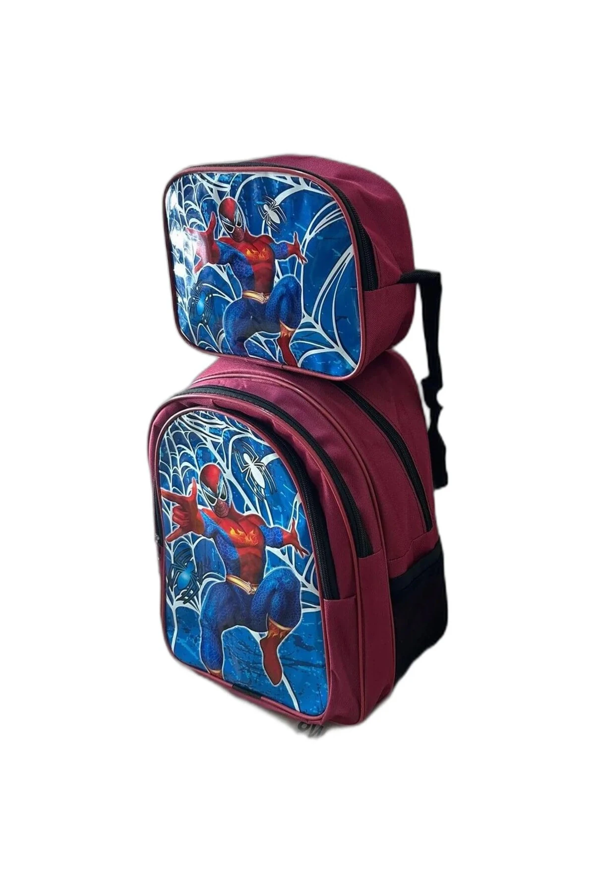 Örümcek Adam Baskı Beslenmeli Okul Çantası