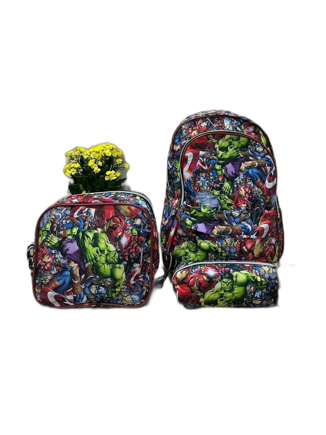 Çizgi Film Karakter Desen Beslenmeli Okul Çantası - çok renkli3