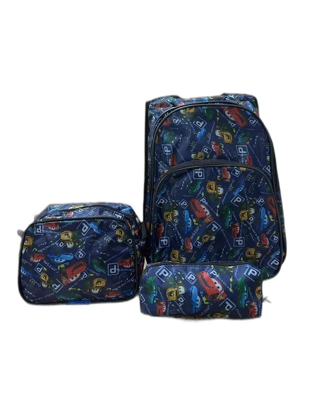 Çizgi Film Karakter Desen Beslenmeli Okul Çantası - çok renkli1