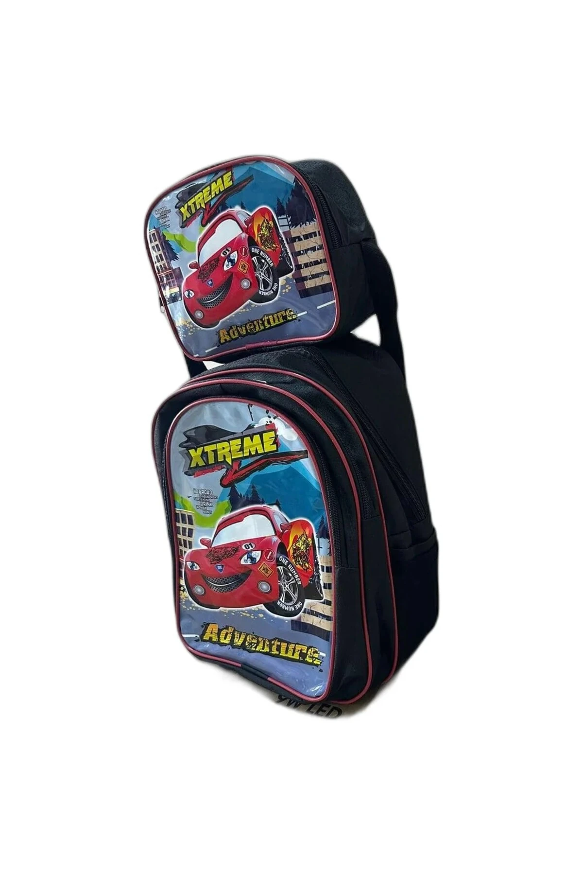 Araba Baskı Beslenmeli Okul Çantası