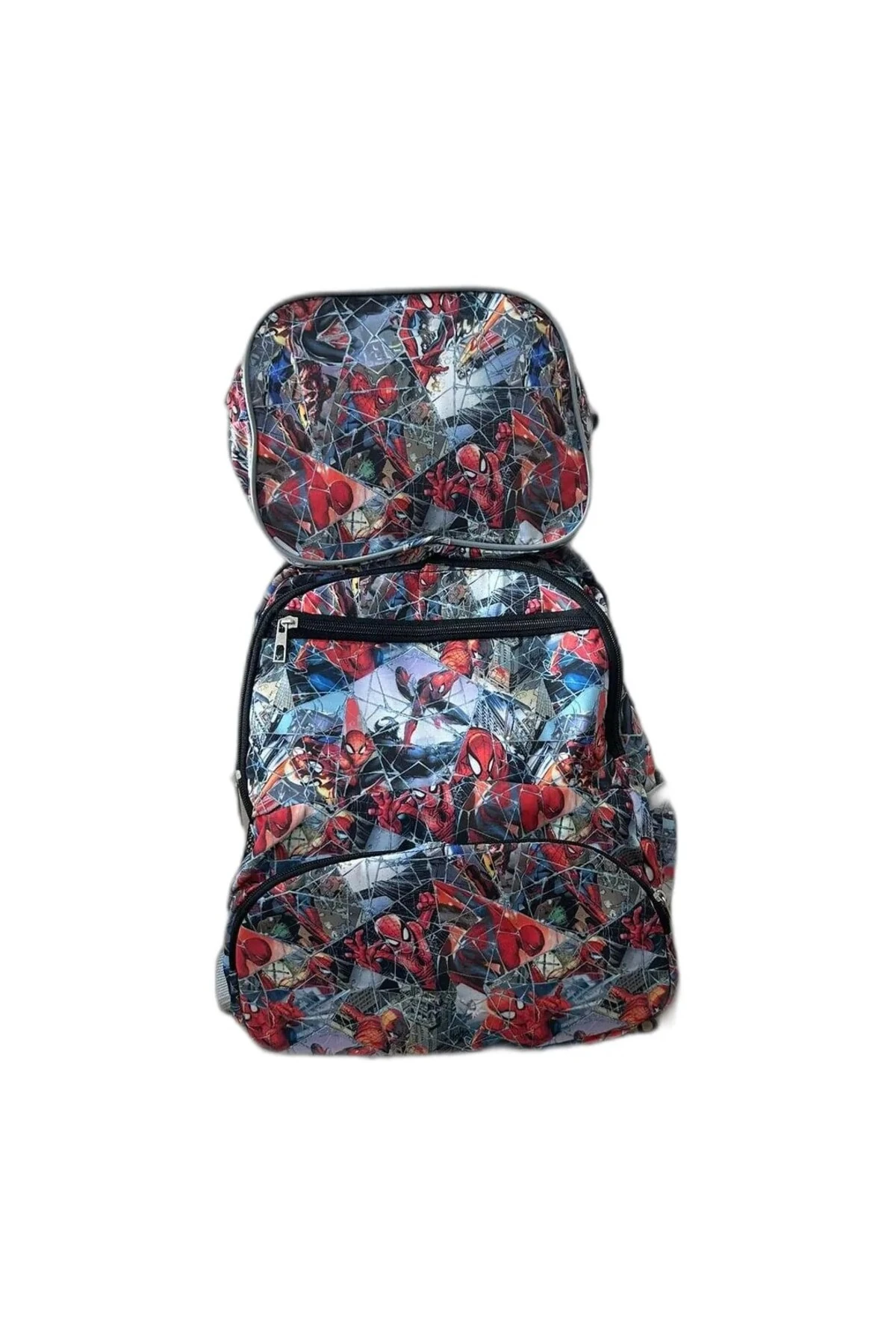 Örümcek Adam Desen Beslenmeli Okul Çantası - çok renkli3