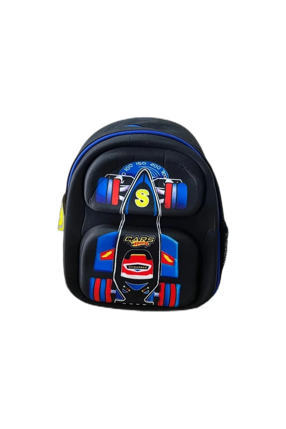 Yarış Arabası Kabartmalı Çanta - Mavi