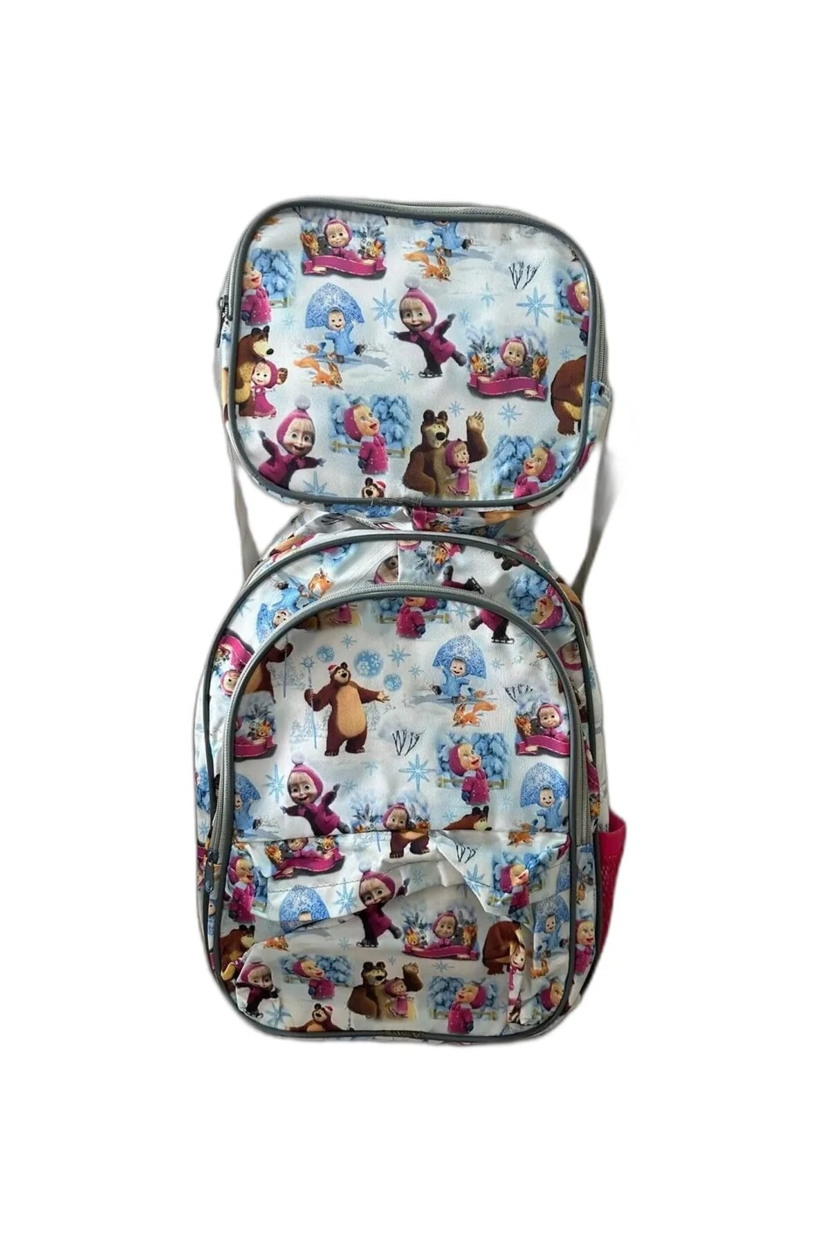 Maşa ve Koca Ayı Desen Beslenmeli Okul Çantası - çok renkli2