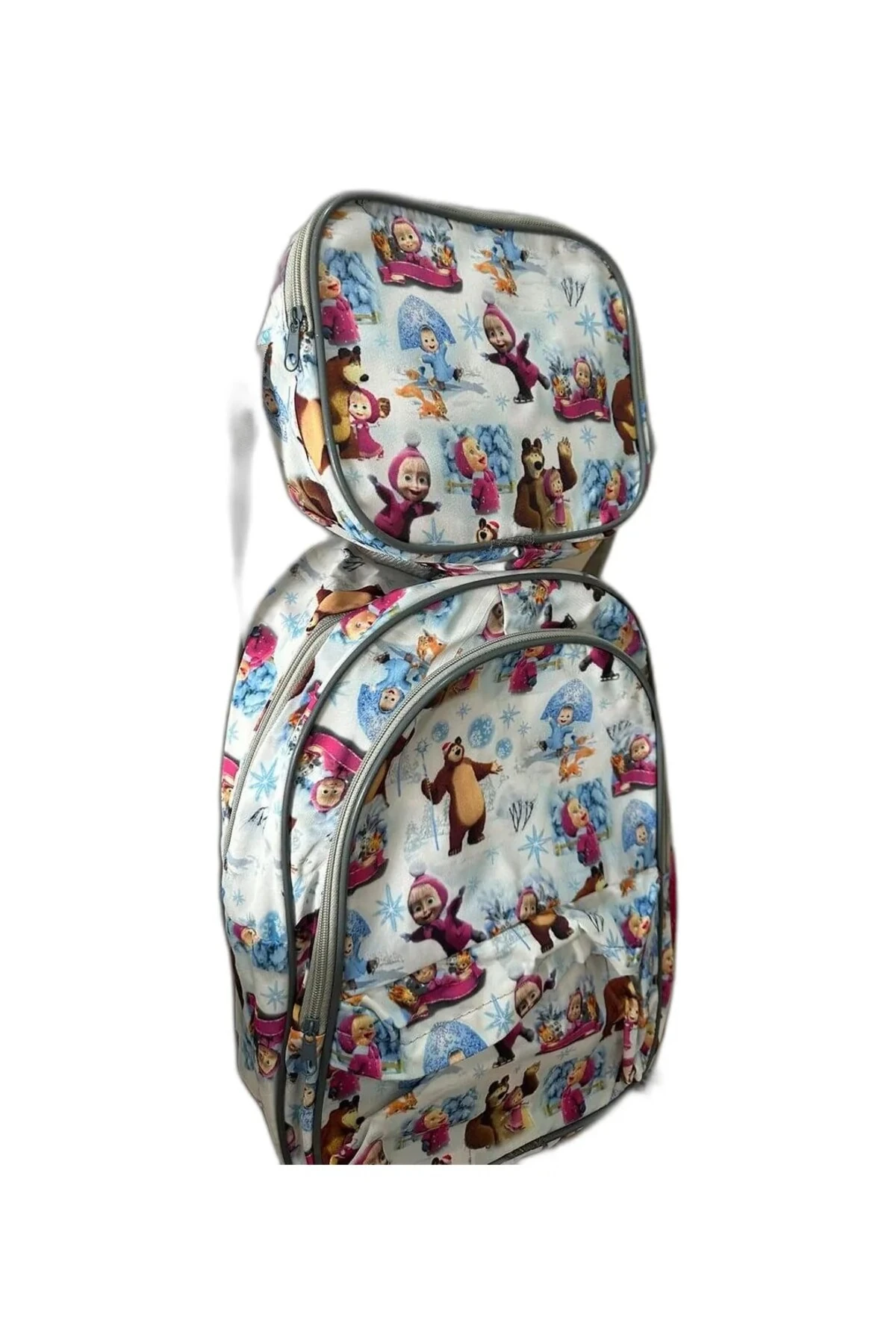 Maşa ve Koca Ayı Desen Beslenmeli Okul Çantası