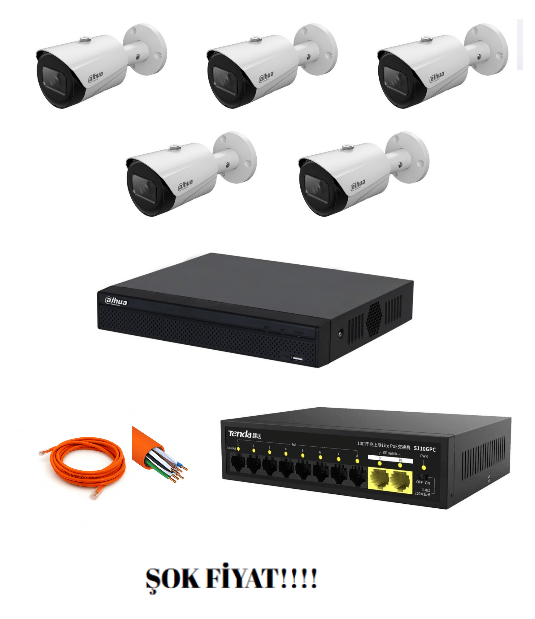 Dahua 5'li IP set
