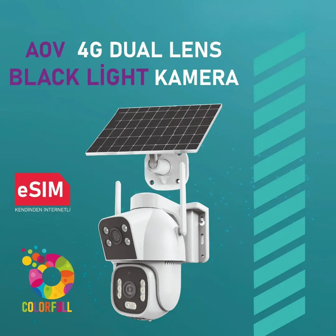 INOX X22 AOV 4G E-Simli 2 Kameralı Güneş Enerjili Güvenlik Kamerası