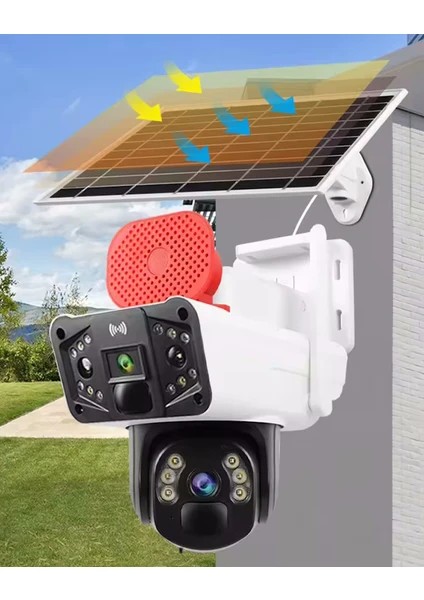 O-kam PRO 3915 4g 6mp Dual Lens Güneş Panelli Solar Kamera OKAM