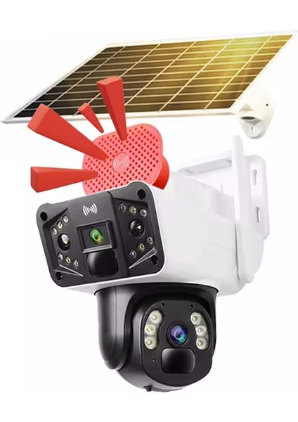 O-kam PRO 3915 4g 6mp Dual Lens Güneş Panelli Solar Kamera OKAM