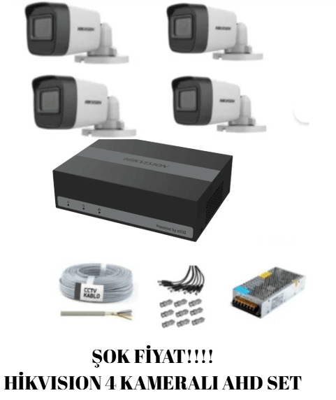 HİKVİSİON 4'LÜ AHD SET