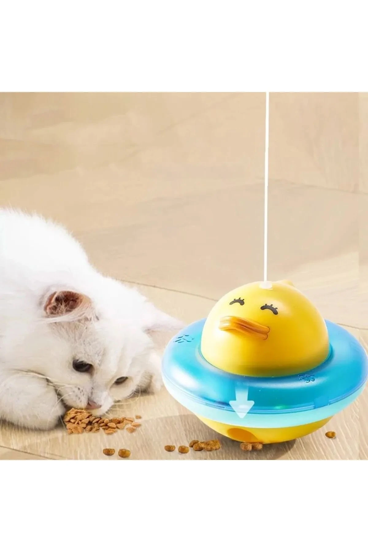 UFO Şekilli Ördek Mama Atıcı Kedi İnteraktif Oyuncak
