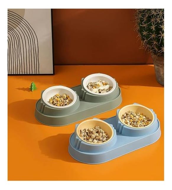 Çift Bölmeli Mama ve Su Kabı