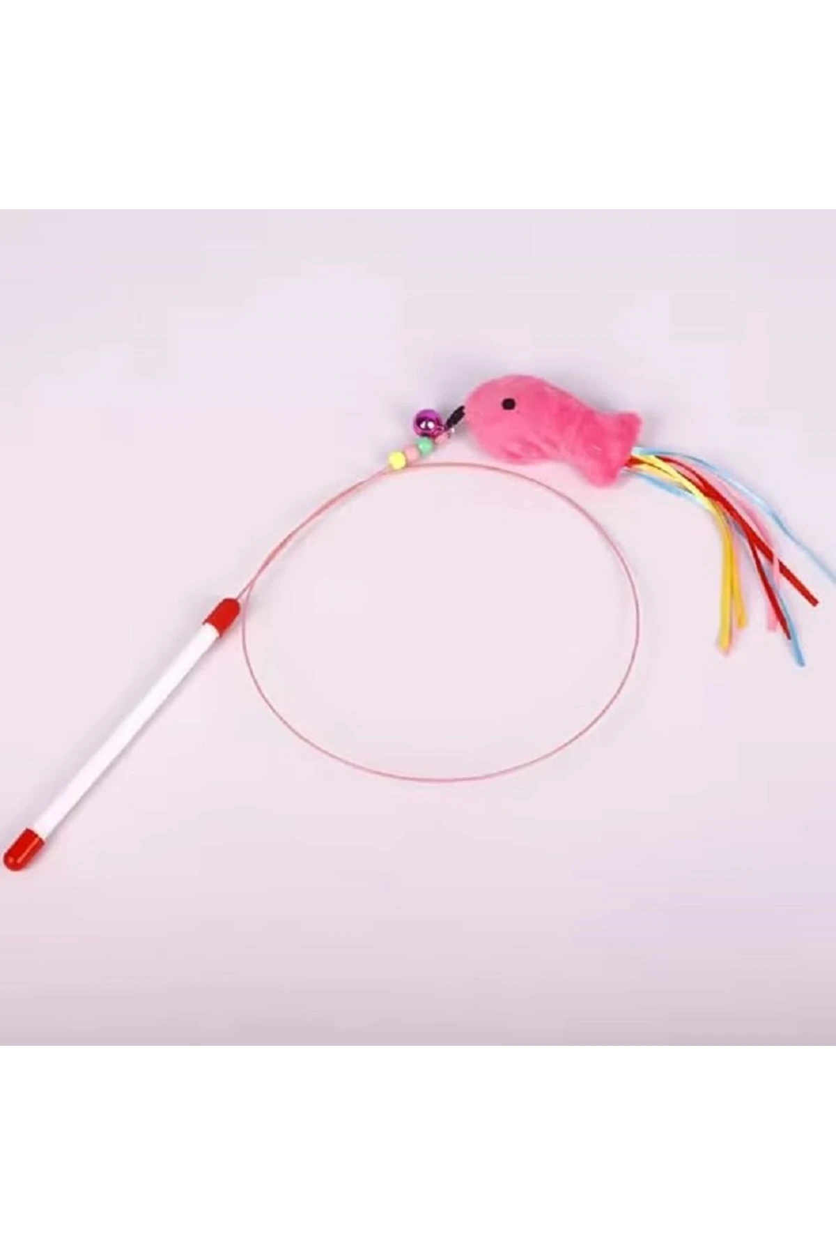 Kedi Oltası Oyun Balıklı, Esnek Tel Tasarımlı, Eğlenceli ve Dayanıklı Evcil Hayvan Oyuncağı